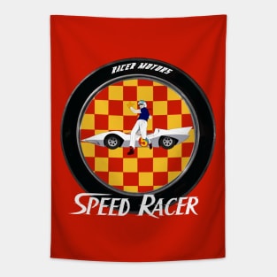 Speed Racer Leap - Tire Tapestry