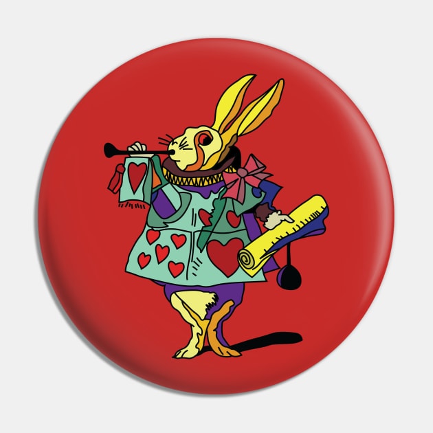 Alice In Wonderland - The White Rabbit Pin by ptelling