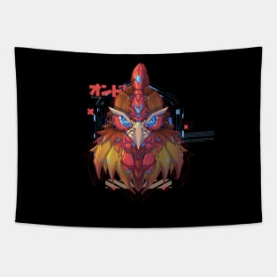 Mecha rooster chicken Tapestry