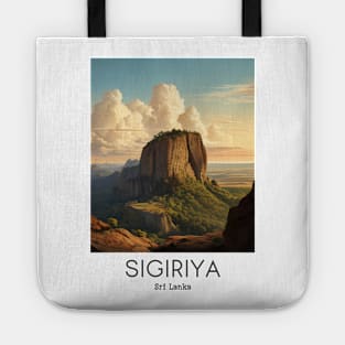 A Vintage Travel Illustration of Sigiriya - Sri Lanka Tote