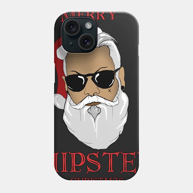 Hipster Santa Phone Case by mephobiadesigns