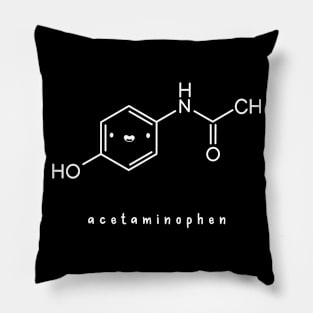 Kawaii Acetaminophen Paracetamol Chemical Structure In White Pillow