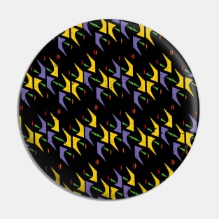 Colorful Random Shapes Pattern Pin