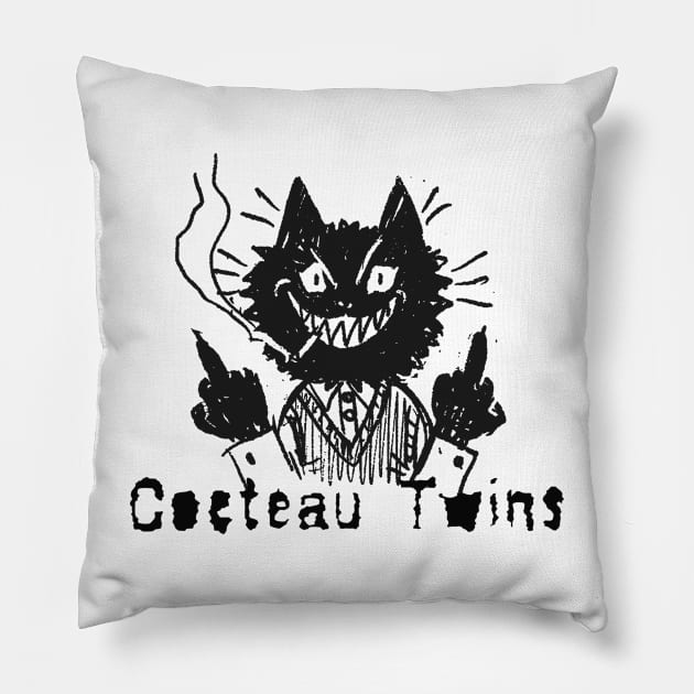 cocteau twins and the bad cat Pillow by vero ngotak