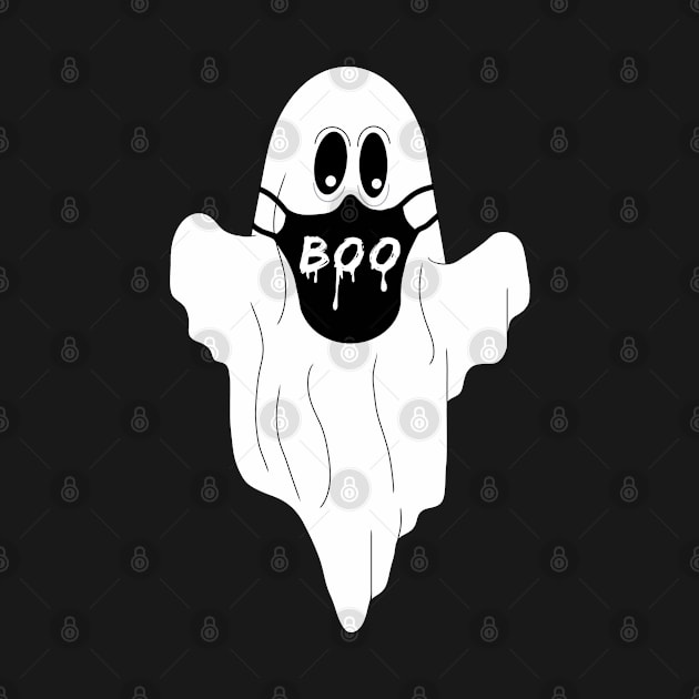 Ghost Wearing Boo Mask by Hip Scarves and Bangles