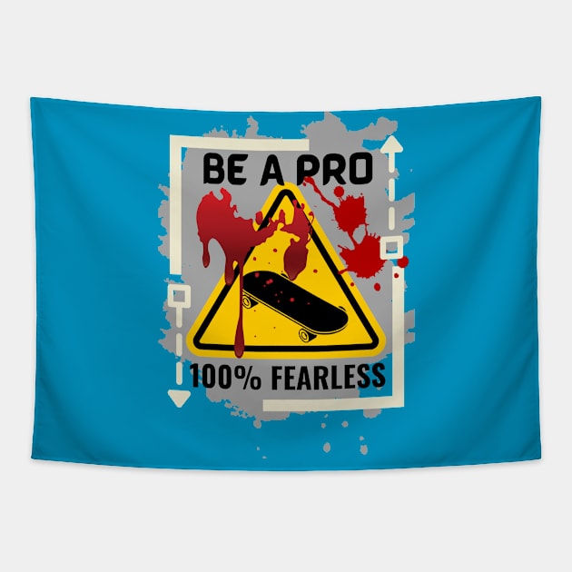 Be A Pro Skater 100% Fearless Cream/Grey Tapestry by wakumi style