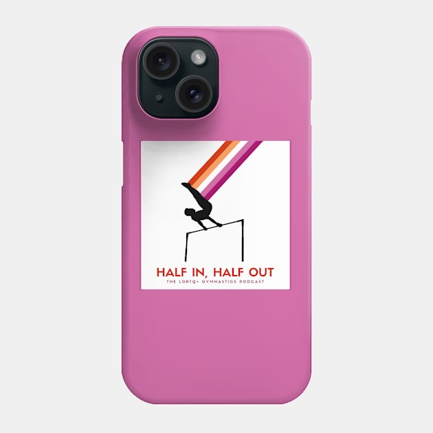 HIHO Logo (Lesbian Flag - Block Logo) Phone Case by Half In Half Out Podcast