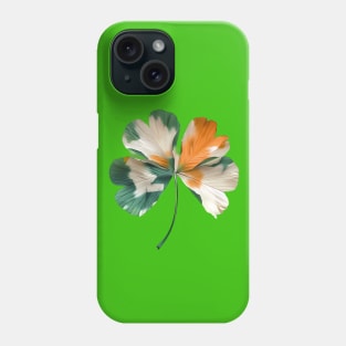 Irish four leaf shamrock Phone Case