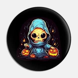 Eerie Halloween Ghoul Art - Spooky Season Delight Pin