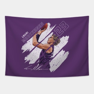 Lauri Markkanen Utah Stripes Tapestry