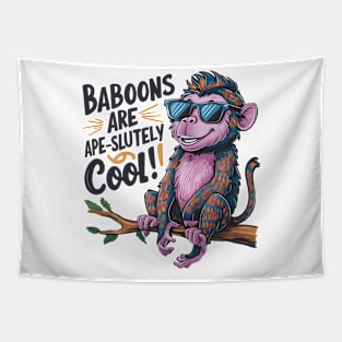 Stylish Baboon: Baboons are ape-solutely cool Tapestry