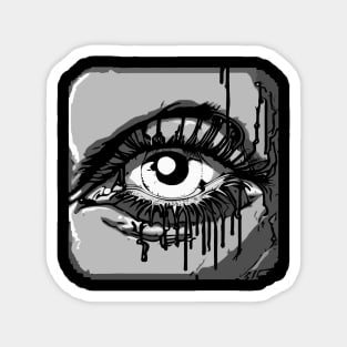 Comic Style Staring Eye Horror Magnet