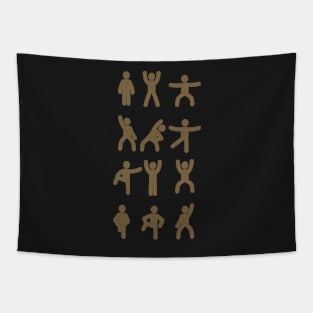 Sports Stickman brown Tapestry