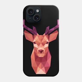 Deer T-Shirt - Deer Face Polygon Design Phone Case