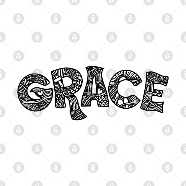 God's grace. Doodle illustration. by Reformer