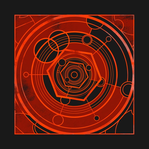 Weathered Clockwork - Red (Gallifreyan inspired) by Circulartz