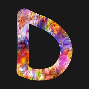 Letter D Capital Alphabet D Colorful Gift T-Shirt