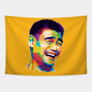 laughing Yao Ming Meme Pop Art Tapestry