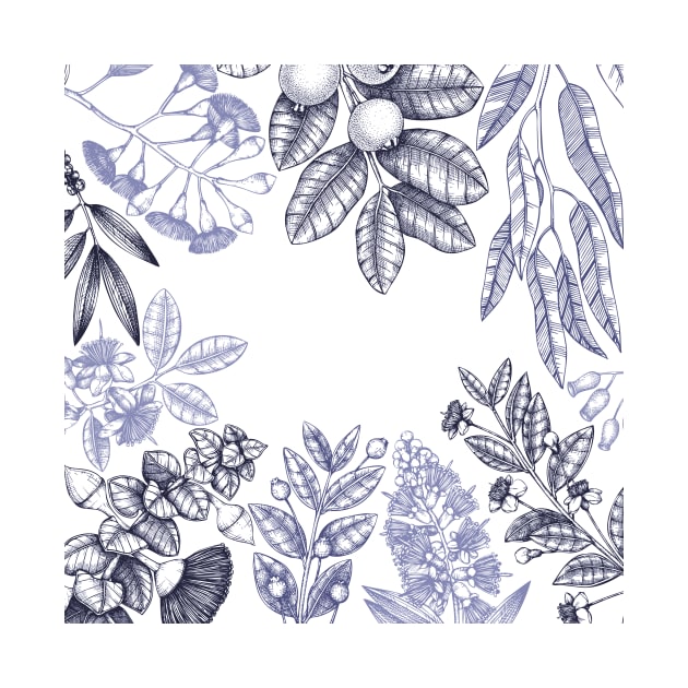 Botanical navy floral by hamptonstyle