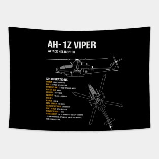 AH-1Z Viper Helicopter Tapestry