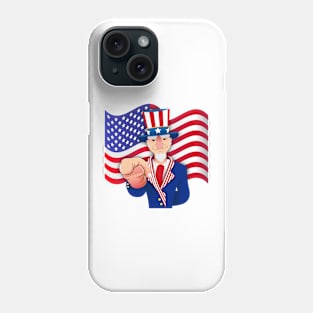 Uncle Sam Illustration Phone Case