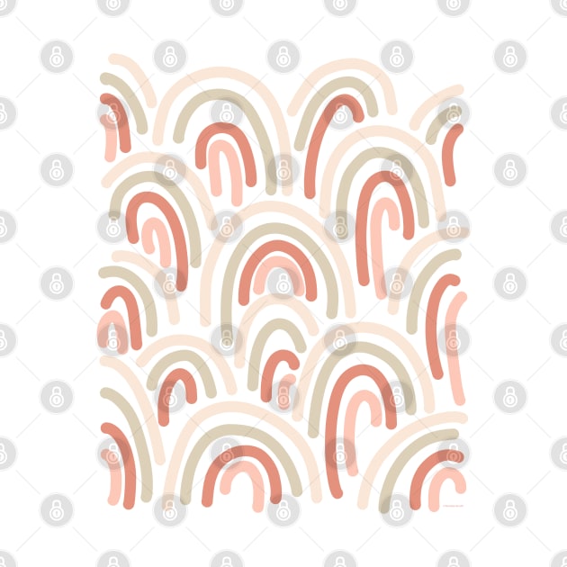 Boho Rainbow Pattern Scandinavian Bohemian by DoubleBrush