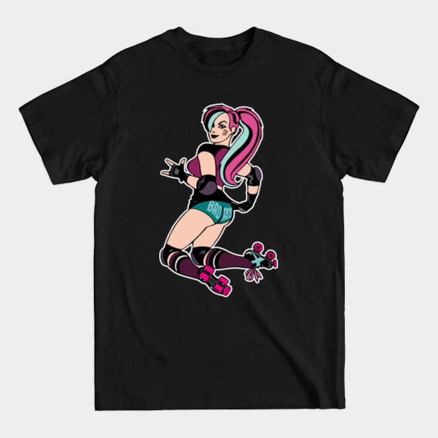 Disover Badass Roller Derby Sport Funny Sport girl Casual Design - Roller - T-Shirt