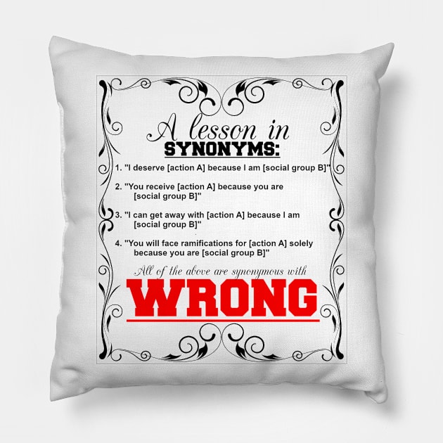 Synonym Lesson Pillow by CrypticTees