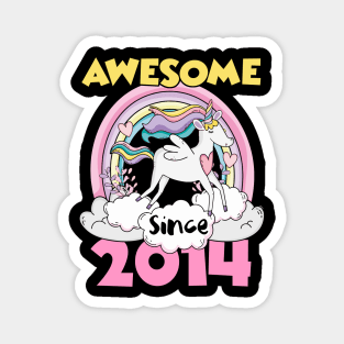 Cute Awesome Unicorn 2014 Funny Gift Pink Magnet