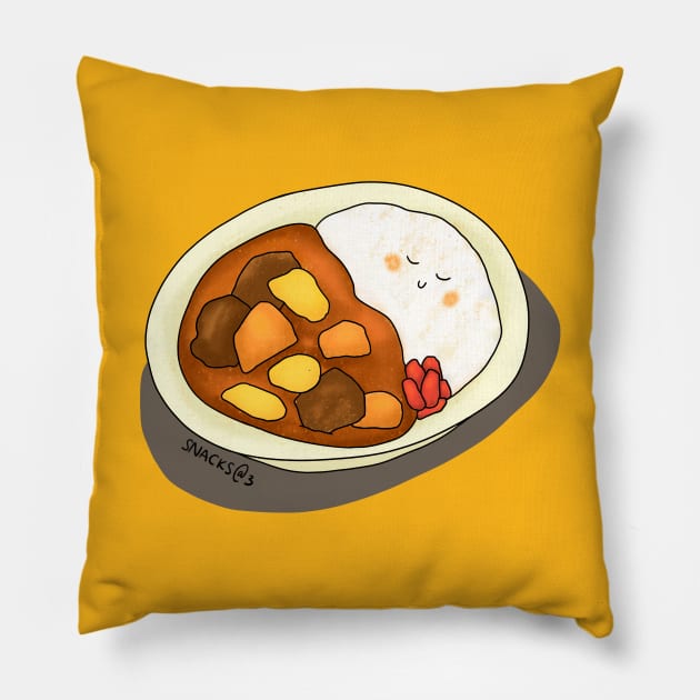 Delicious Japanese Curry with Rice Pillow by Snacks At 3