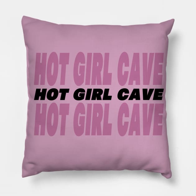 Hot girl cave Pillow by Underthesunmoon