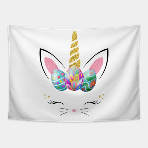 Unicorn Easter T Shirt Girl Easter Bunny bunnicorn Tapestry by Kink4on