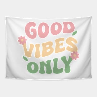 Boho Flora Good Vibes Groovy Tapestry