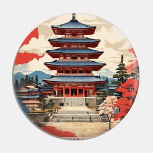 Nara Japan Vintage Poster Tourism Pin