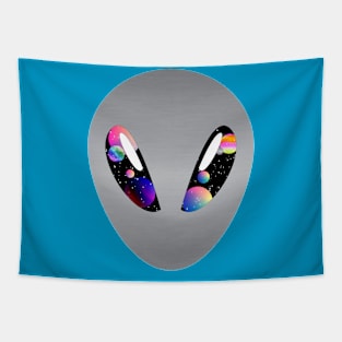 Silver alien Tapestry