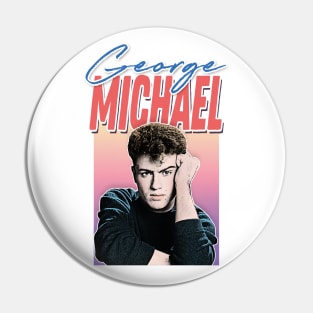 George Michael / 80s Style Retro Fan Art Design Pin