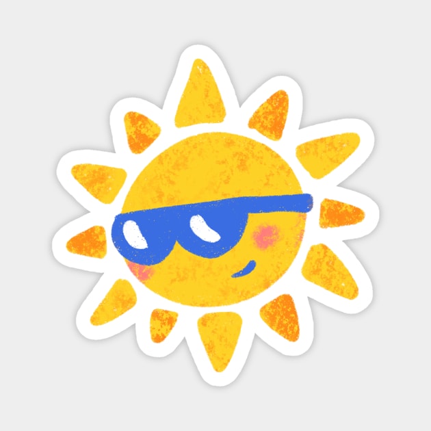 Cool Sun Magnet by Alexandra Franzese