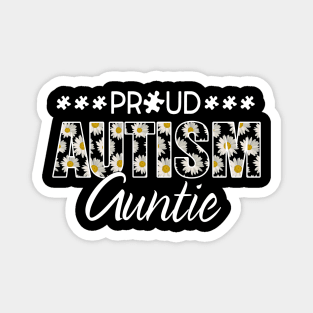 Daisy Autism Awareness Proud Autism Auntie Magnet