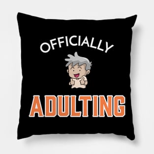 Officially Adulting Tee Shirt Pillow