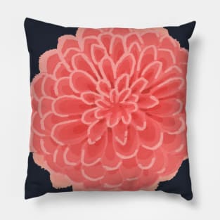 Delicate Peach Dahlia Pillow