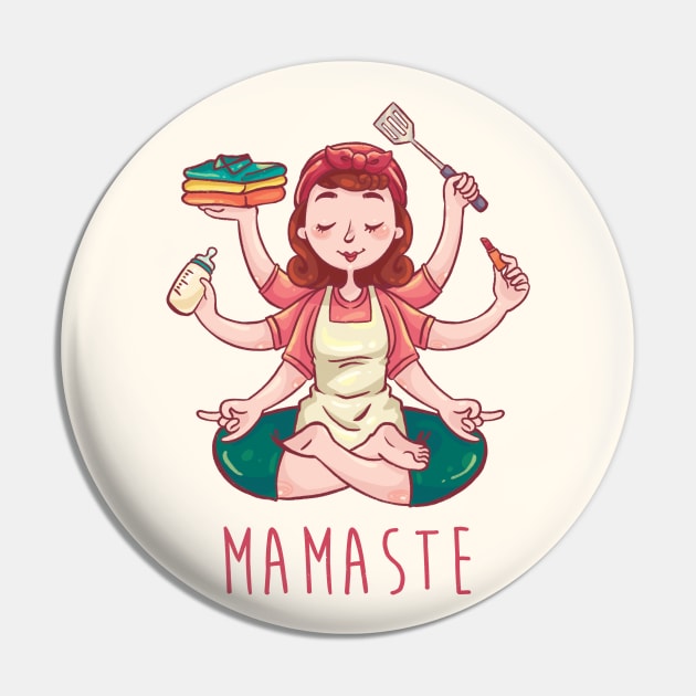 Mamaste Pin by BiillustrationID