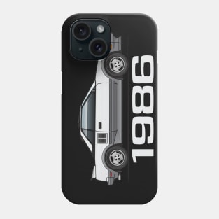 1986-White and Grey Phone Case