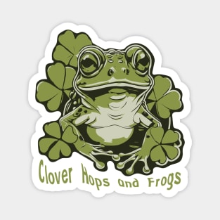 Clover Hops and Frogs Magnet