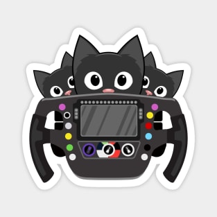 Funny F1 Cat Design Magnet