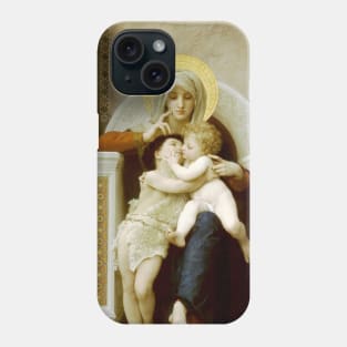 Madonna with Child and John the Baptist by William-Adolphe Bouguereau Phone Case