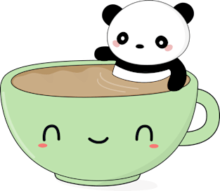 Panda Bear Coffee Magnet