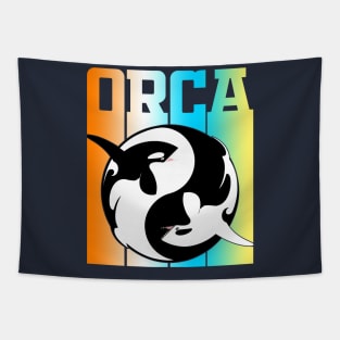 Funny Vintage Retro Orca Gift Tapestry