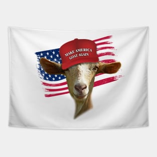 Make America GOAT Again Golden Guernsey Goat Tapestry