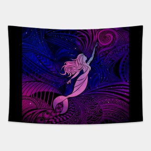 Cool Abstract Mermaid Pattern design Tapestry