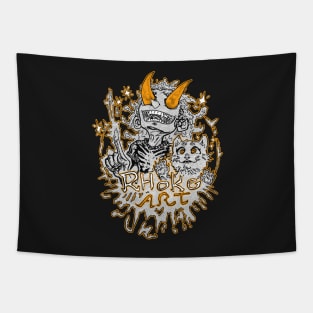 RHokeArt Dio & Nemo B&W Tapestry